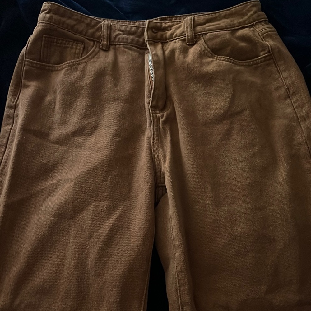 Soild Straight Leg Jeans